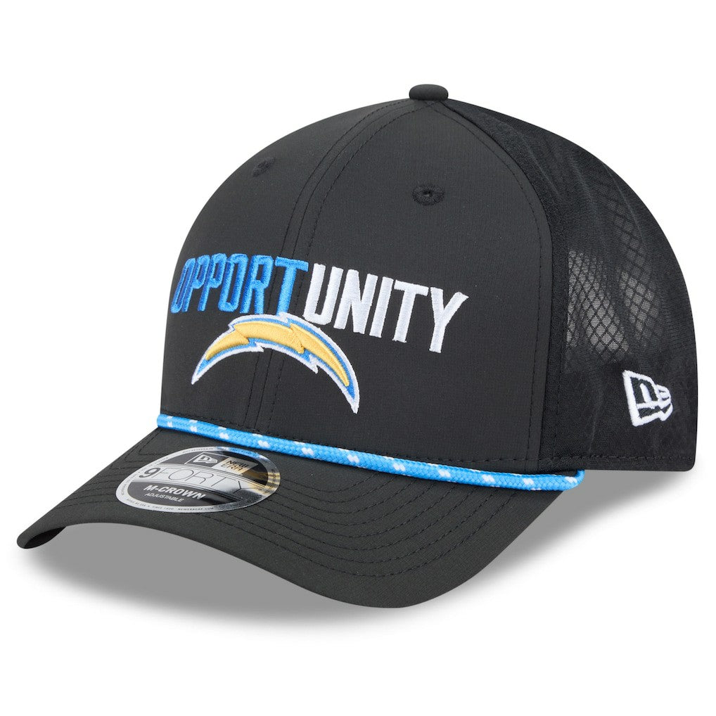 Los Angeles Chargers New Era 2025 Inspire Change 9FORTY M-Crown Adjustable Hat Black