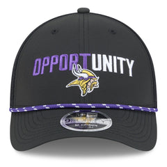 Minnesota Vikings New Era 2025 Inspire Change 9FORTY M-Crown Adjustable Hat Black