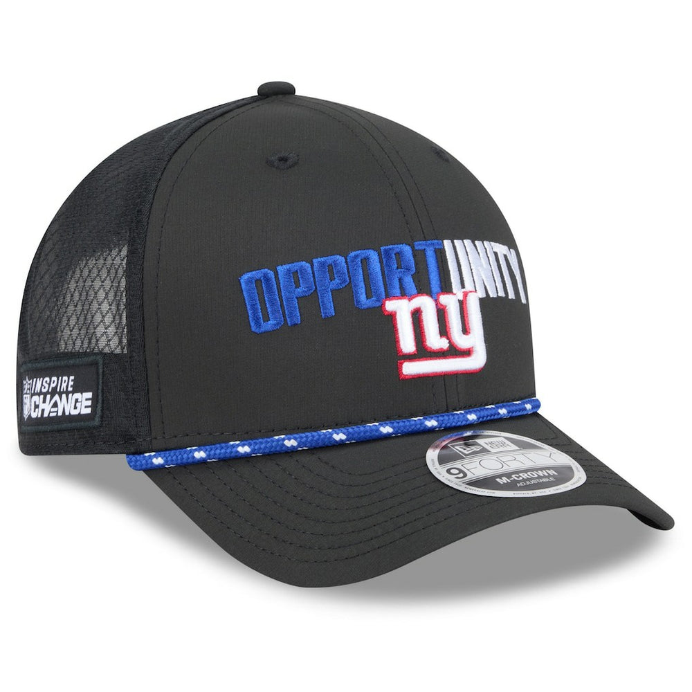 New York Giants New Era 2025 Inspire Change 9FORTY M-Crown Adjustable Hat Black