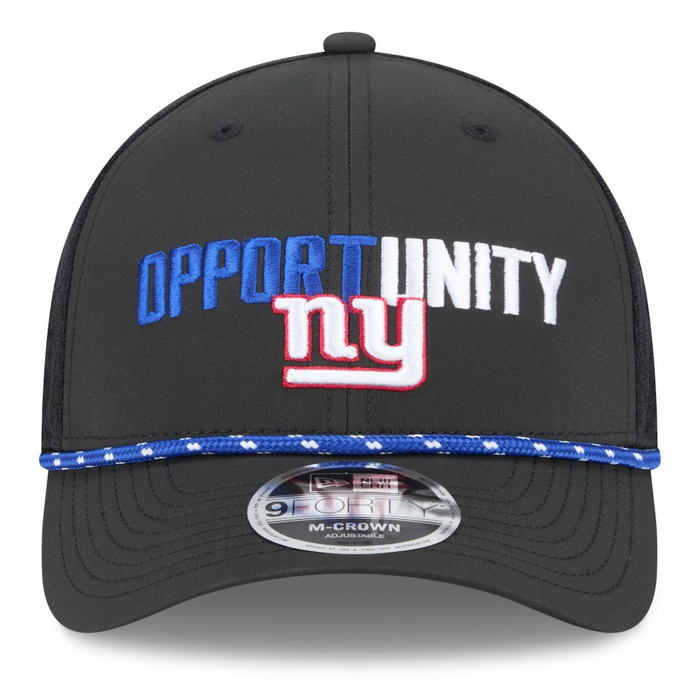 New York Giants New Era 2025 Inspire Change 9FORTY M-Crown Adjustable Hat Black