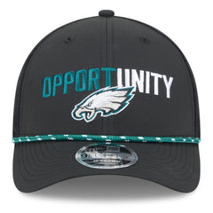 Philadelphia Eagles New Era 2025 Inspire Change 9FORTY M-Crown Adjustable Hat Black