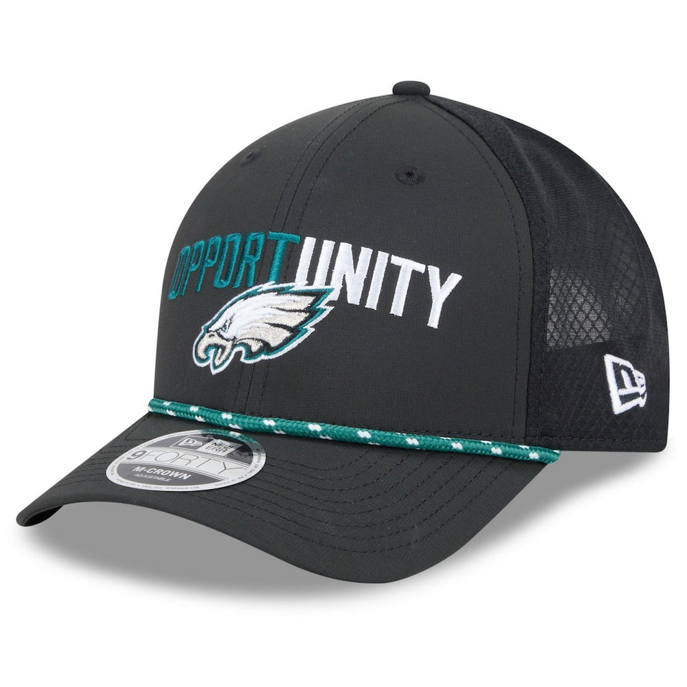Philadelphia Eagles New Era 2025 Inspire Change 9FORTY M-Crown Adjustable Hat Black