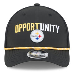 Pittsburgh Steelers New Era 2025 Inspire Change 9FORTY M-Crown Adjustable Hat Black