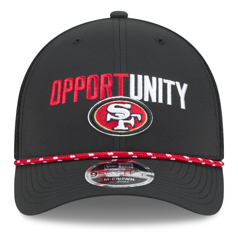 San Francisco 49ers New Era 2025 Inspire Change 9FORTY M-Crown Adjustable Hat Black