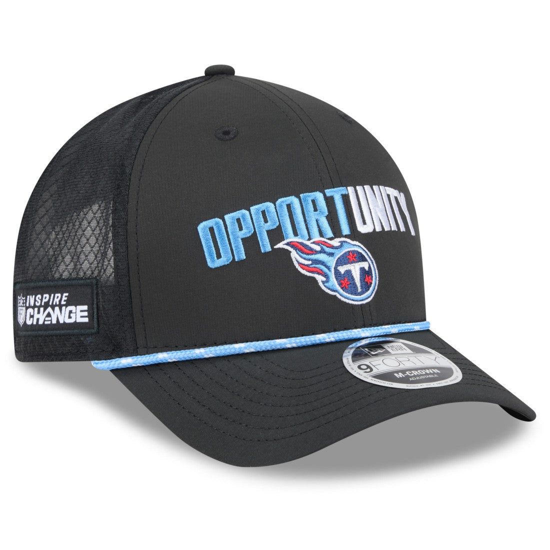 Tennessee Titans New Era 2025 Inspire Change 9FORTY M-Crown Adjustable Hat Black