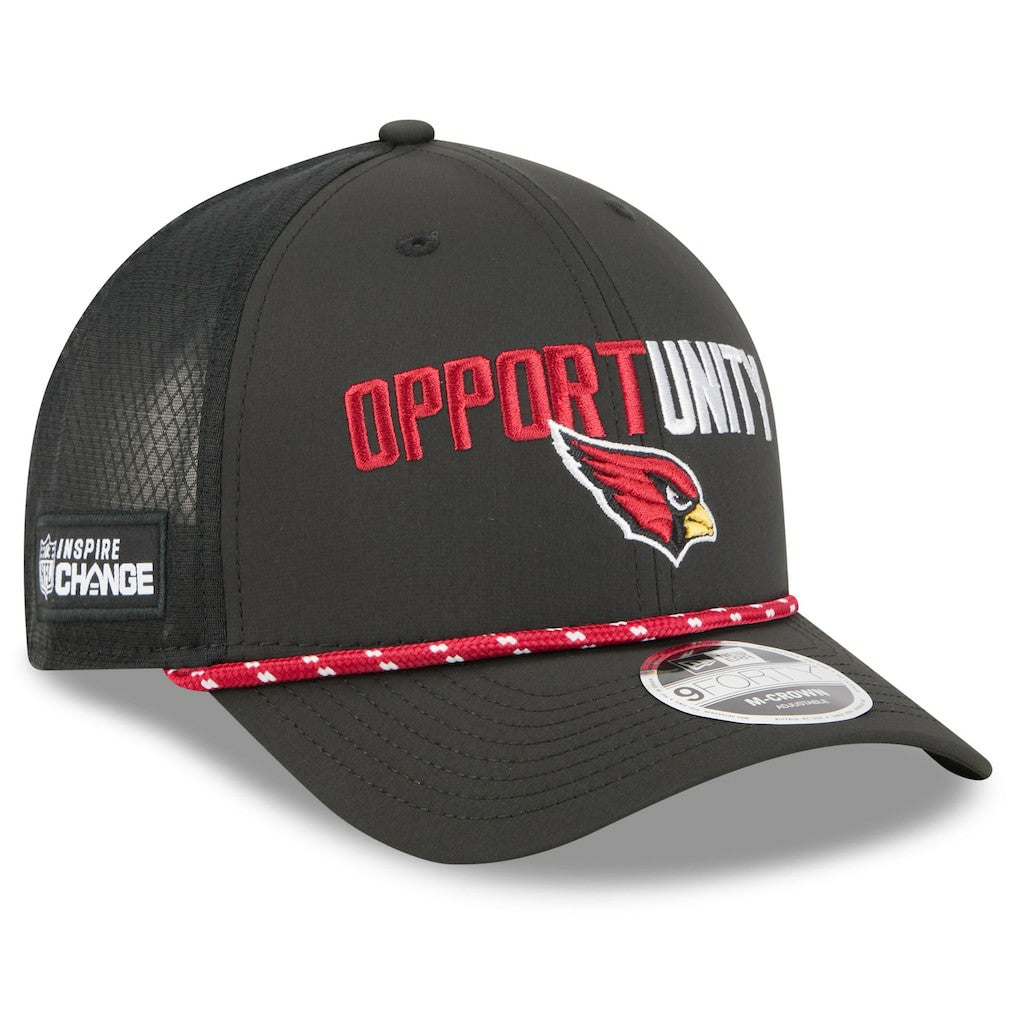 Arizona Cardinals New Era 2025 Inspire Change 9FORTY M-Crown Adjustable Hat Black