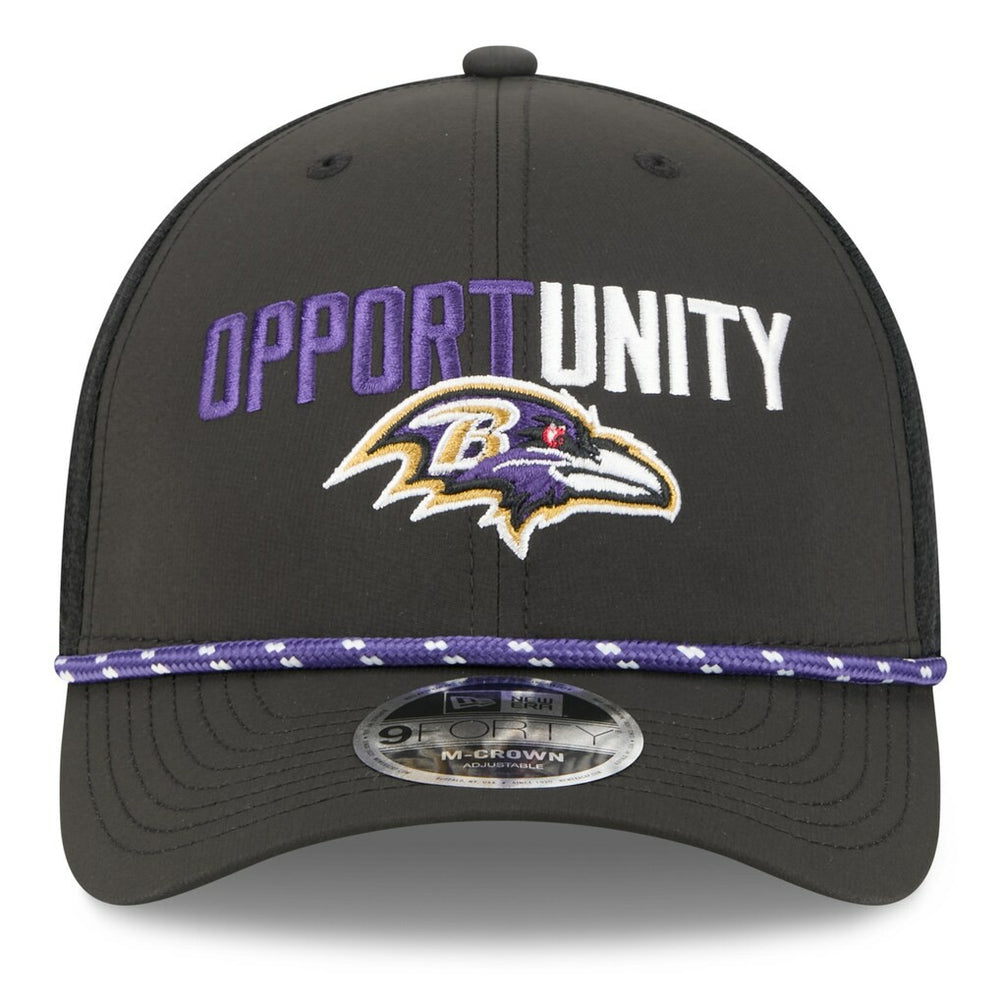 Baltimore Ravens New Era 2025 Inspire Change 9FORTY M-Crown Adjustable Hat Black