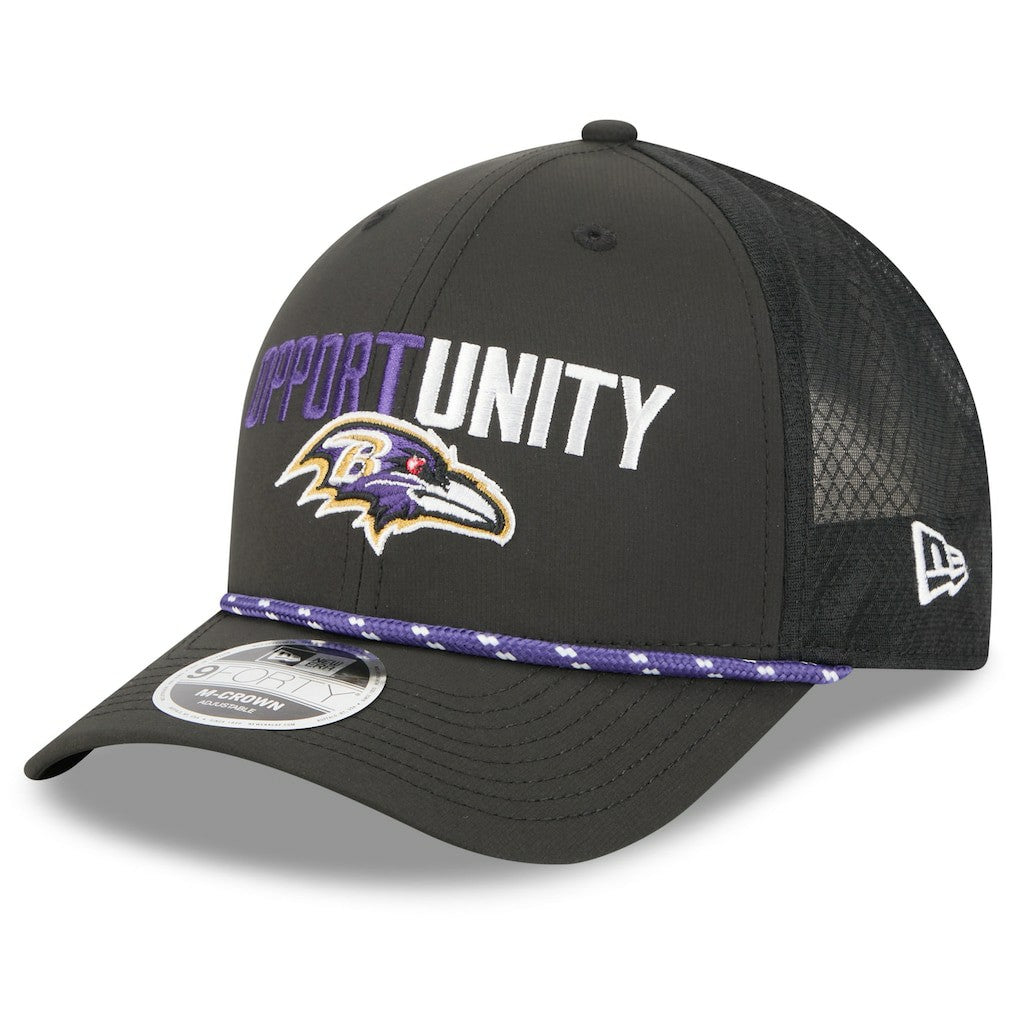 Baltimore Ravens New Era 2025 Inspire Change 9FORTY M-Crown Adjustable Hat Black