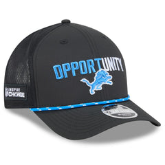 Detroit Lions New Era 2025 Inspire Change 9FORTY M-Crown Adjustable Hat Black