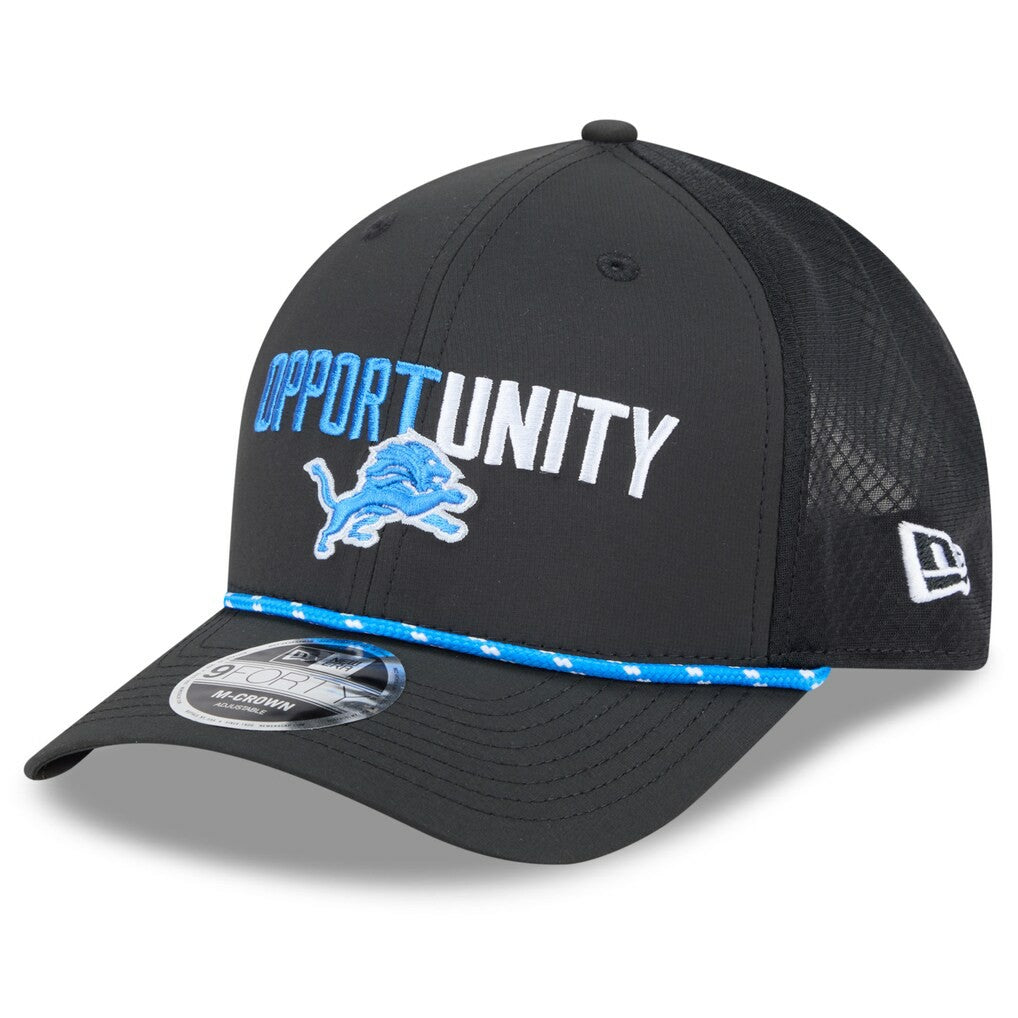 Detroit Lions New Era 2025 Inspire Change 9FORTY M-Crown Adjustable Hat Black