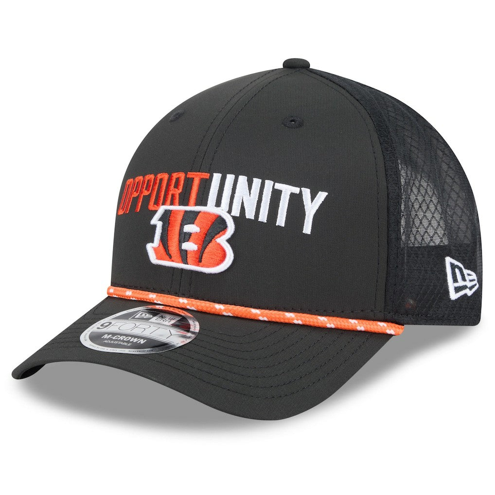 Cincinnati Bengals New Era 2025 Inspire Change 9FORTY M-Crown Adjustable Hat Black