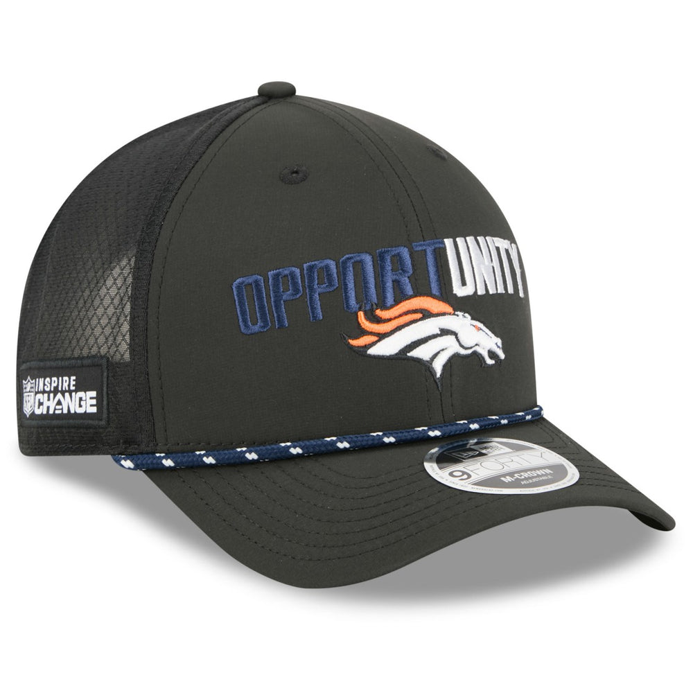 Denver Broncos New Era 2025 Inspire Change 9FORTY M-Crown Adjustable Hat Black