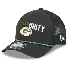 Green Bay Packers New Era 2025 Inspire Change 9FORTY M-Crown Adjustable Hat Black