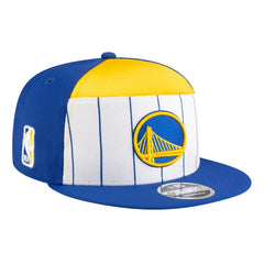 Golden State Warriors Youth 2025 NBA Tip Off Split Panel 9FIFTY Snapback Hat White/Royal