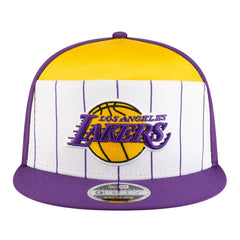 Los Angeles Lakers Youth 2025 NBA Tip Off Split Panel 9FIFTY Snapback Hat White/Purple