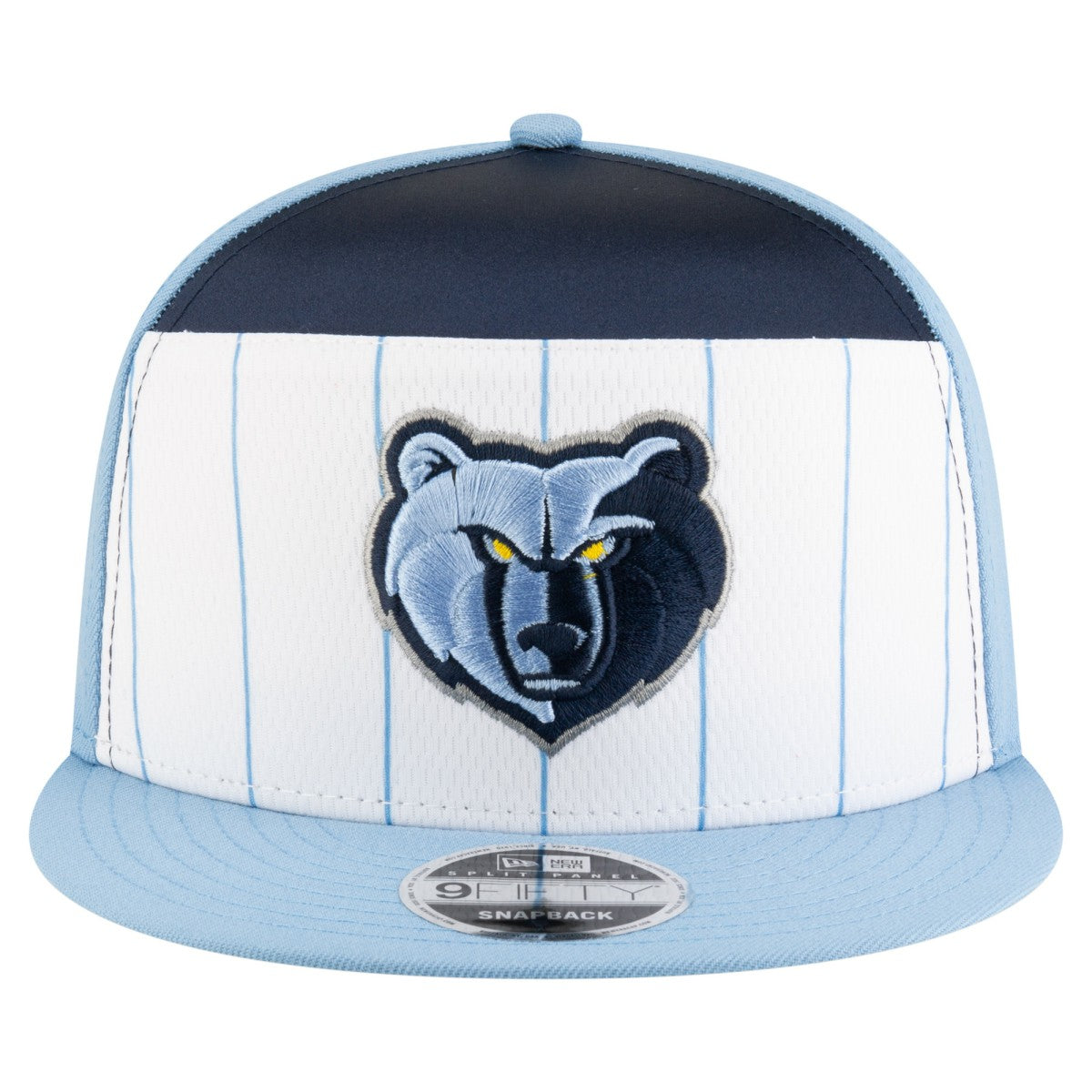 Memphis Grizzlies Youth 2025 NBA Tip Off Split Panel 9FIFTY Snapback Hat White/Light Blue