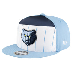 Memphis Grizzlies Youth 2025 NBA Tip Off Split Panel 9FIFTY Snapback Hat White/Light Blue