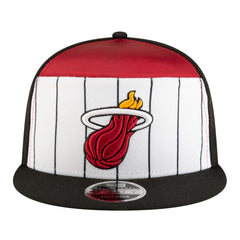 Miami Heat Youth 2025 NBA Tip Off Split Panel 9FIFTY Snapback Hat White/Black