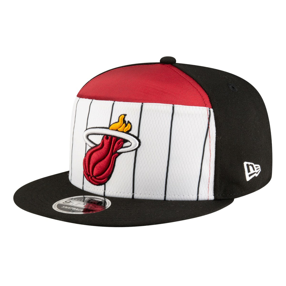Miami Heat Youth 2025 NBA Tip Off Split Panel 9FIFTY Snapback Hat White/Black