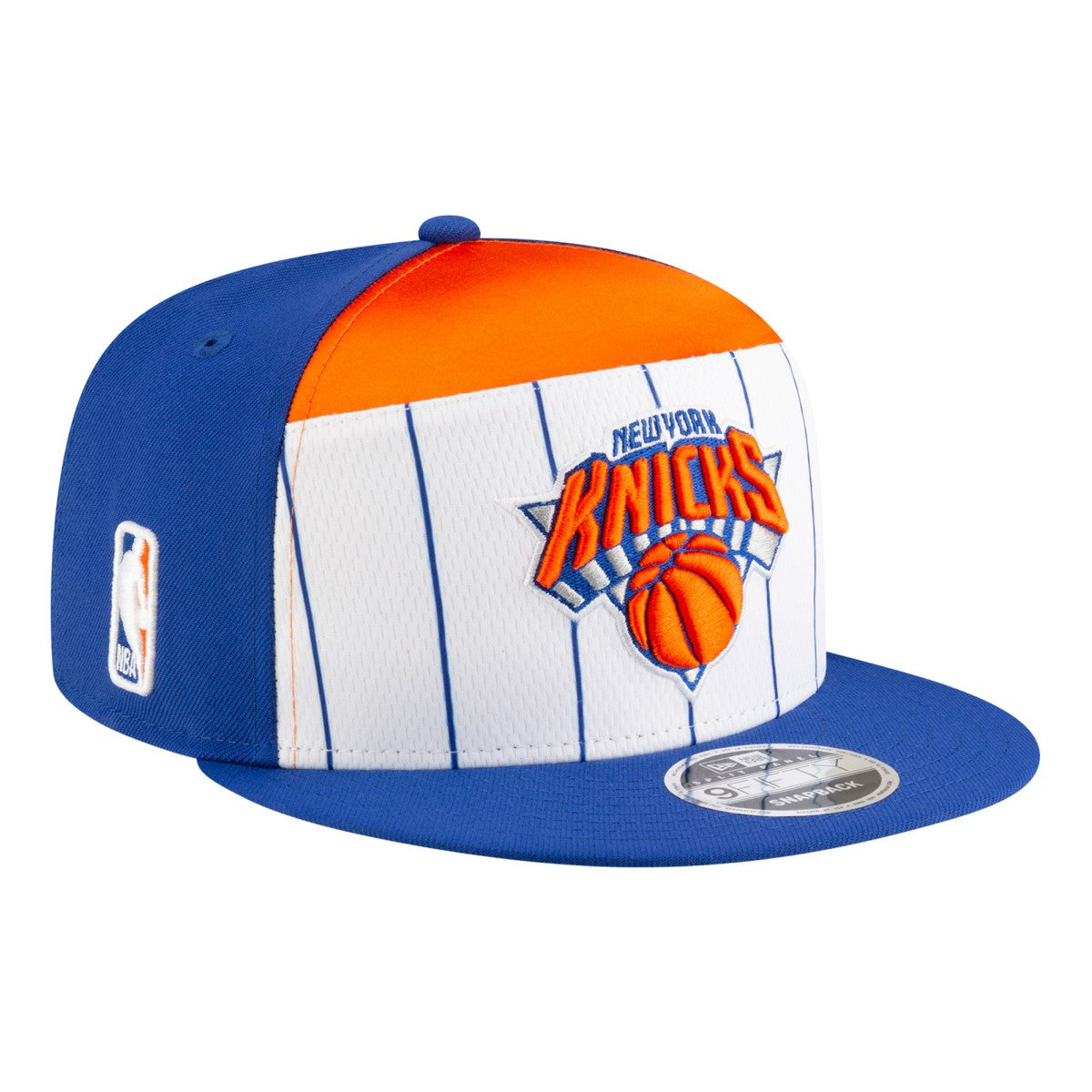 New York Knicks Youth 2025 NBA Tip Off Split Panel 9FIFTY Snapback Hat White/Blue