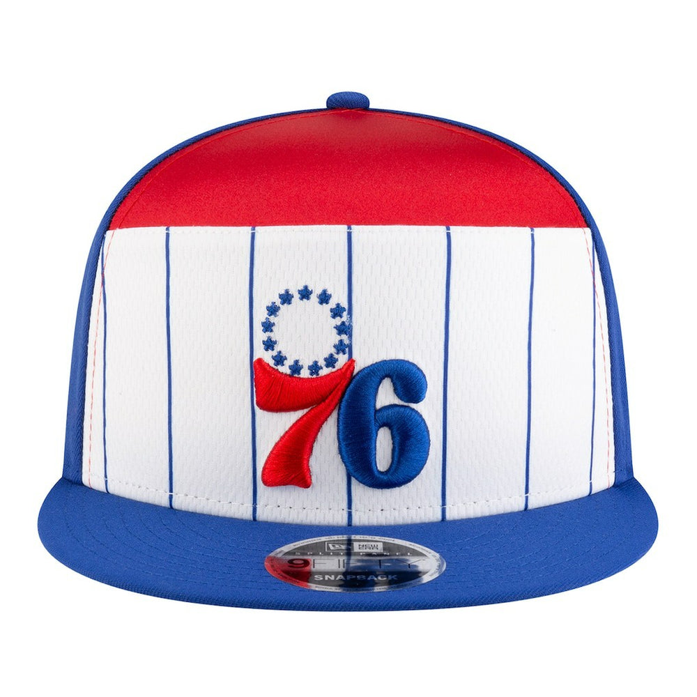 Philadelphia 76ers Youth 2025 NBA Tip Off Split Panel 9FIFTY Snapback Hat White/Blue