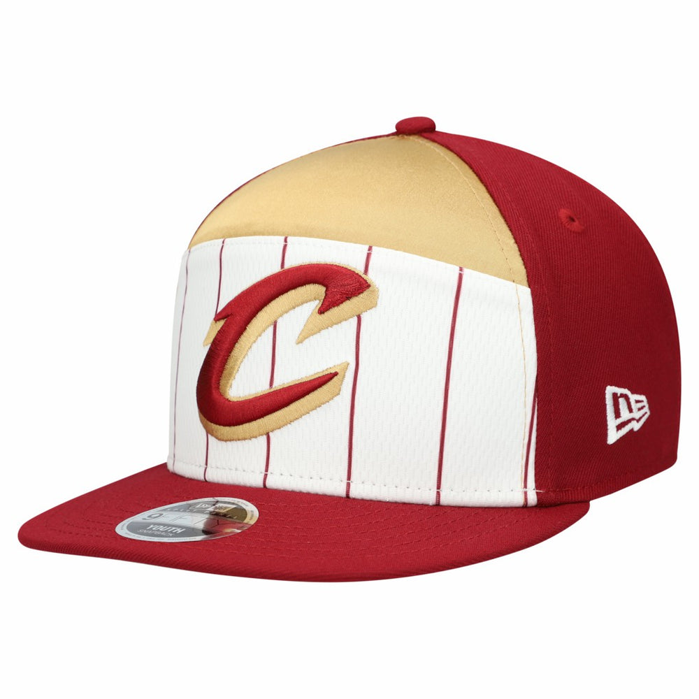 Cleveland Cavaliers Youth 2025 NBA Tip Off Split Panel 9FIFTY Snapback Hat White/Wine