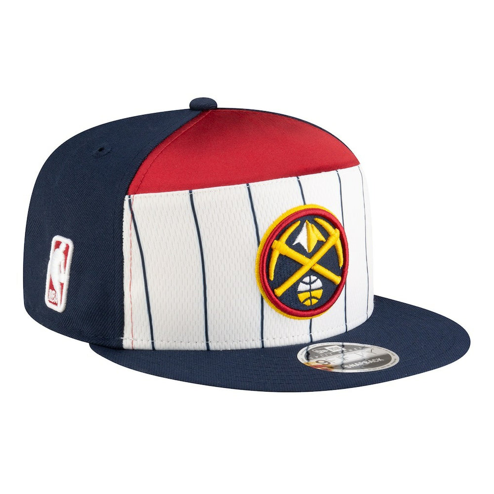 Denver Nuggets Youth 2025 NBA Tip Off Split Panel 9FIFTY Snapback Hat White/Navy
