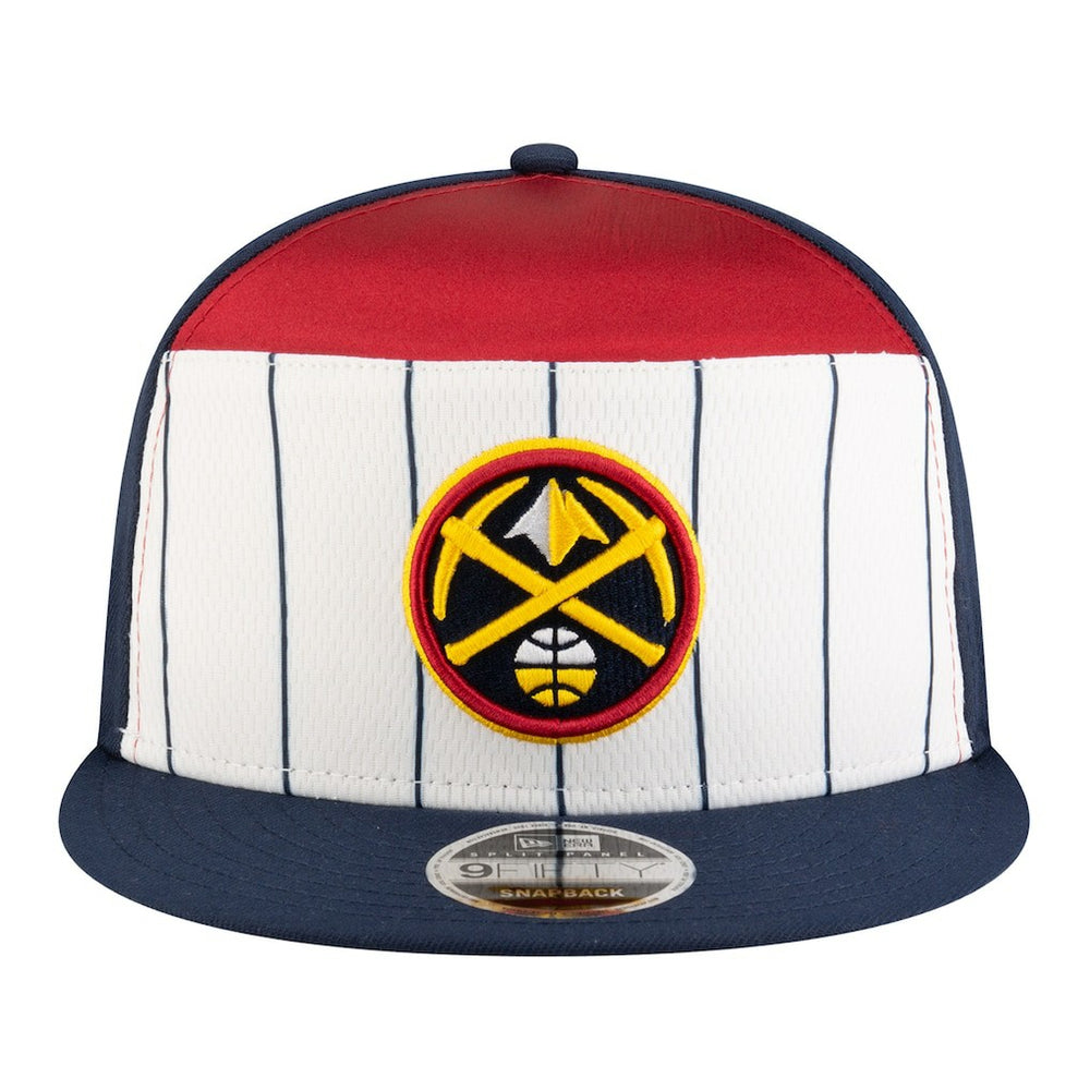 Denver Nuggets Youth 2025 NBA Tip Off Split Panel 9FIFTY Snapback Hat White/Navy
