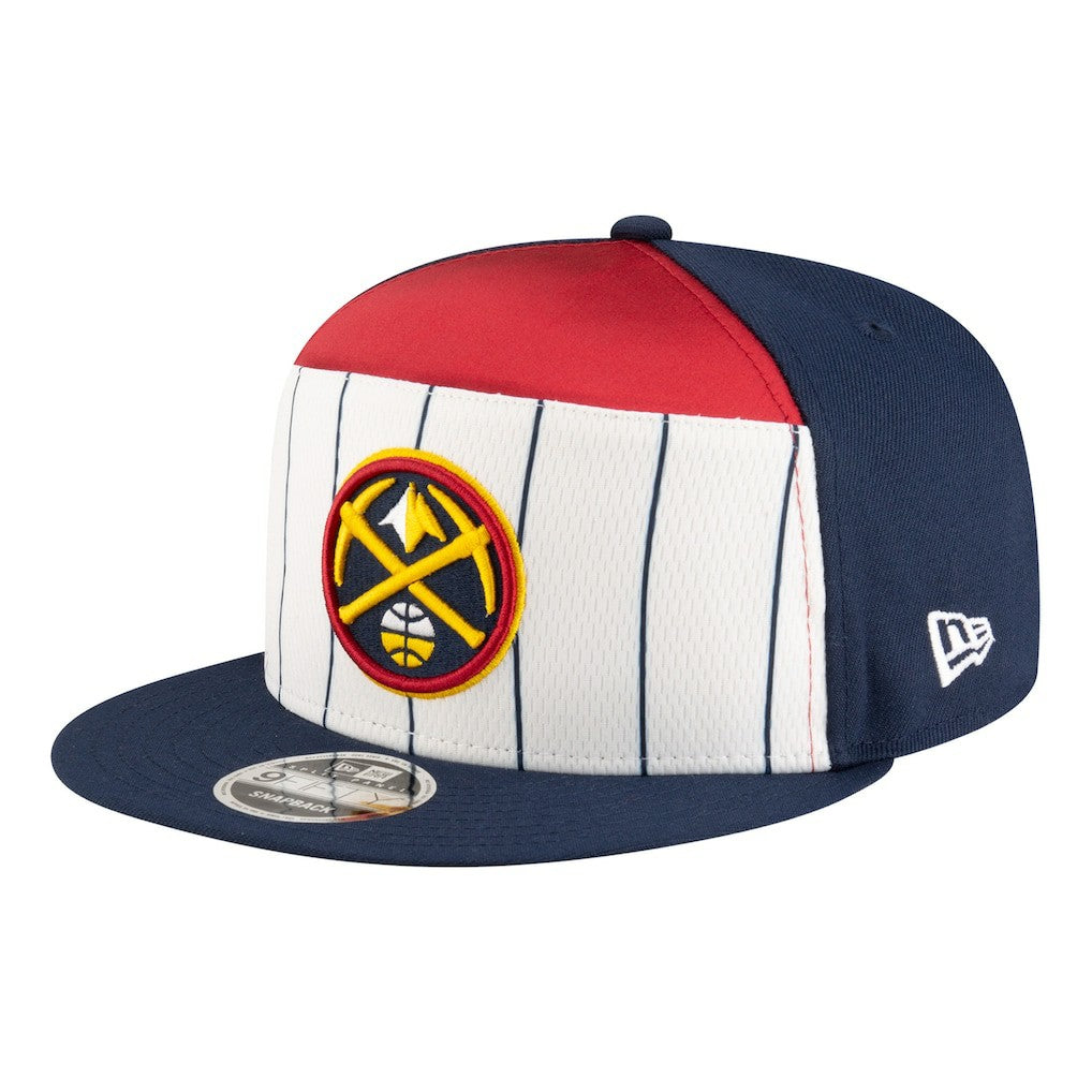 Denver Nuggets Youth 2025 NBA Tip Off Split Panel 9FIFTY Snapback Hat White/Navy