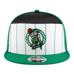 Boston Celtics Youth 2025 NBA Tip Off Split Panel 9FIFTY Snapback Hat White/Kelly Green