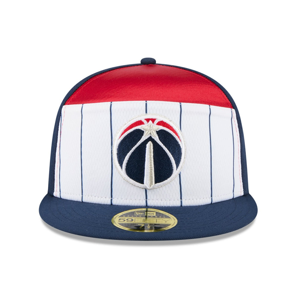 Washington Wizards 2025 NBA Tip Off Split Panel 59FIFTY Fitted Hat White/Navy
