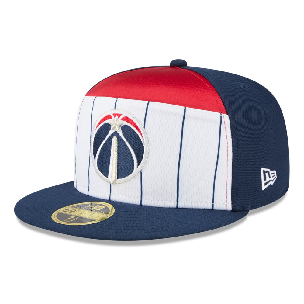 Washington Wizards 2025 NBA Tip Off Split Panel 59FIFTY Fitted Hat White/Navy