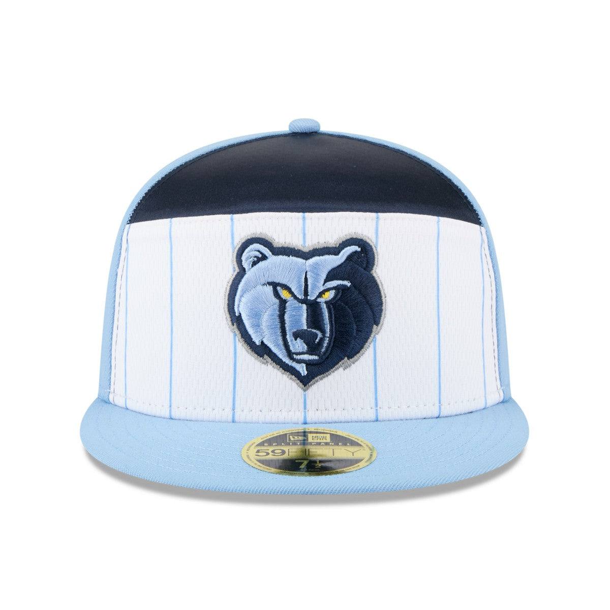 Memphis Grizzlies 2025 NBA Tip Off Split Panel 59FIFTY Fitted Hat White/Light Blue