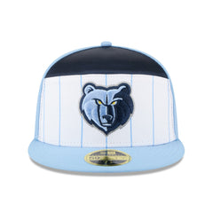 Memphis Grizzlies 2025 NBA Tip Off Split Panel 59FIFTY Fitted Hat White/Light Blue