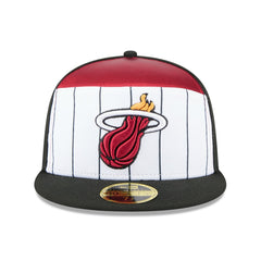 Miami Heat 2025 NBA Tip Off Split Panel 59FIFTY Fitted Hat White/Black