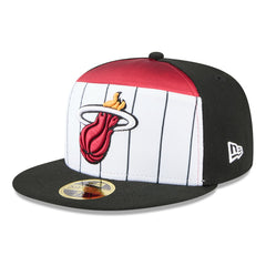 Miami Heat 2025 NBA Tip Off Split Panel 59FIFTY Fitted Hat White/Black