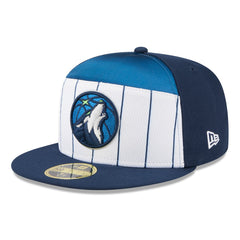 Minnesota Timberwolves 2025 NBA Tip Off Split Panel 59FIFTY Fitted Hat White/Navy