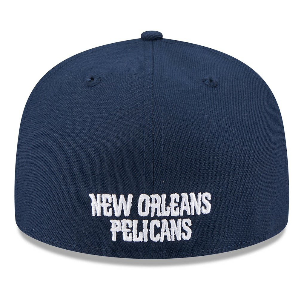 New Orleans Pelicans 2025 NBA Tip Off Split Panel 59FIFTY Fitted Hat White/Navy