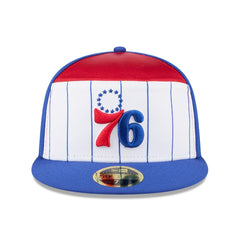 Philadelphia 76ers 2025 NBA Tip Off Split Panel 59FIFTY Fitted Hat White/Royal
