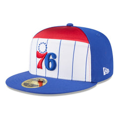 Philadelphia 76ers 2025 NBA Tip Off Split Panel 59FIFTY Fitted Hat White/Royal