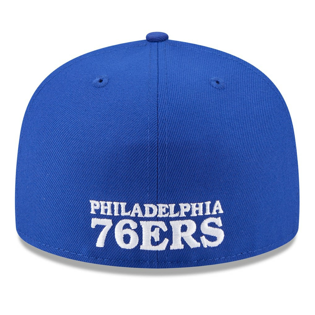 Philadelphia 76ers 2025 NBA Tip Off Split Panel 59FIFTY Fitted Hat White/Royal