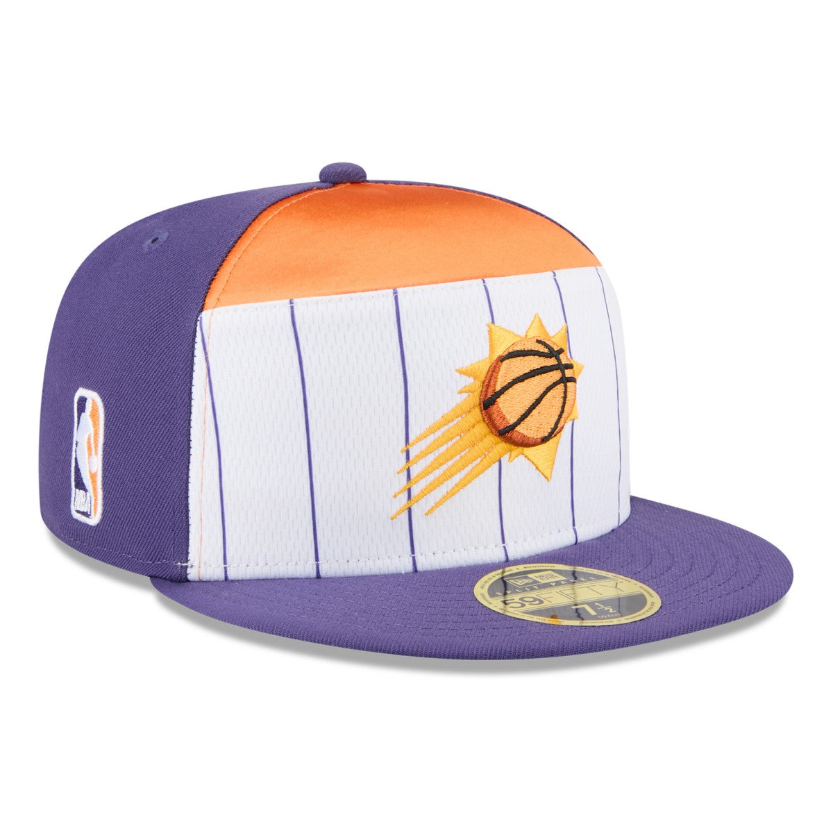 Phoenix Suns 2025 NBA Tip Off Split Panel 59FIFTY Fitted Hat White/Purple
