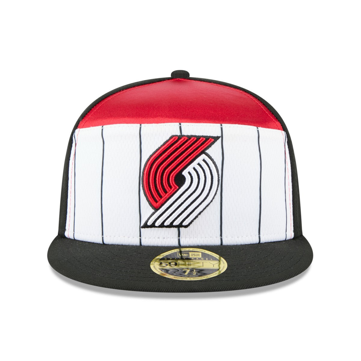 Portland Trail Blazers 2025 NBA Tip Off Split Panel 59FIFTY Fitted Hat White/Black