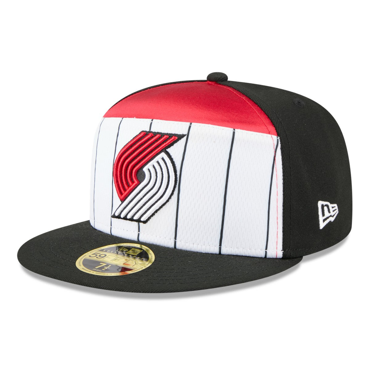Portland Trail Blazers 2025 NBA Tip Off Split Panel 59FIFTY Fitted Hat White/Black