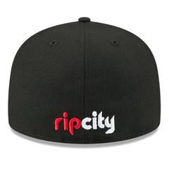 Portland Trail Blazers 2025 NBA Tip Off Split Panel 59FIFTY Fitted Hat White/Black