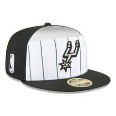 San Antonio Spurs 2025 NBA Tip Off Split Panel 59FIFTY Fitted Hat White/Black