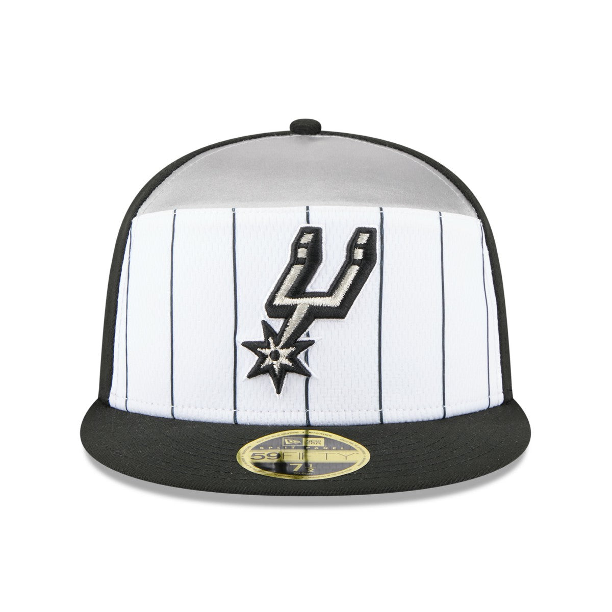 San Antonio Spurs 2025 NBA Tip Off Split Panel 59FIFTY Fitted Hat White/Black