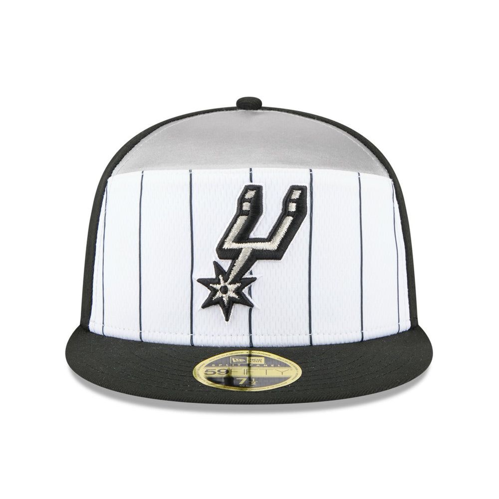 San Antonio Spurs 2025 NBA Tip Off Split Panel 59FIFTY Fitted Hat White/Black