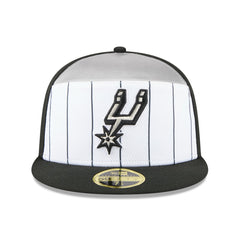 San Antonio Spurs 2025 NBA Tip Off Split Panel 59FIFTY Fitted Hat White/Black