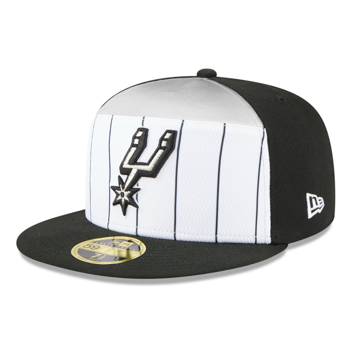 San Antonio Spurs 2025 NBA Tip Off Split Panel 59FIFTY Fitted Hat White/Black